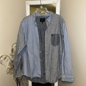 💜American Eagle Outfitters Striped Shirt xxl